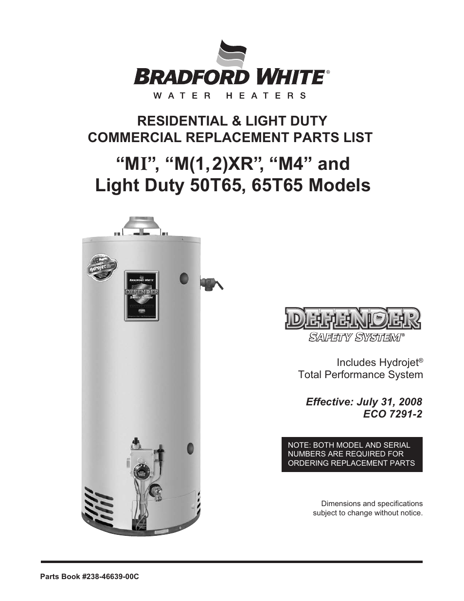 Bradford-White Corp 65T65 User Manual | 12 pages