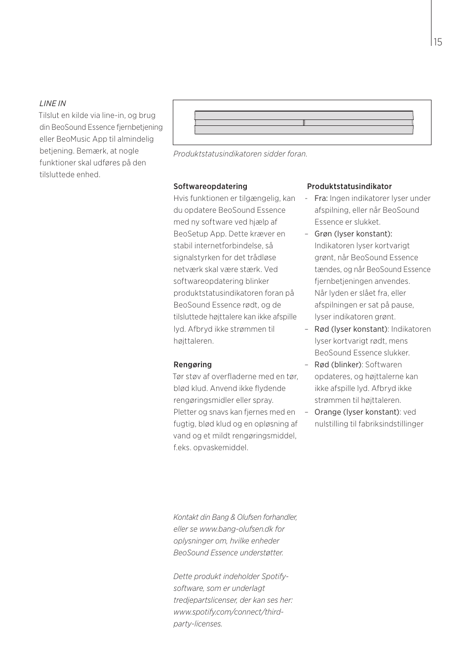 Bang & Olufsen BeoSound Essence - User Guide User Manual | Page 15 / 76
