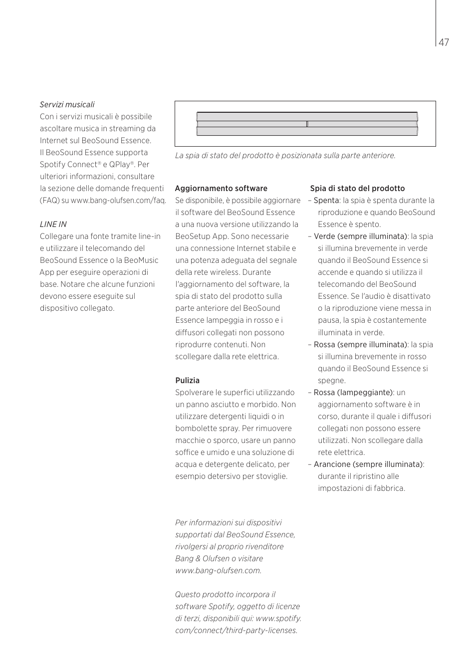 Bang & Olufsen BeoSound Essence - User Guide User Manual | Page 47 / 76