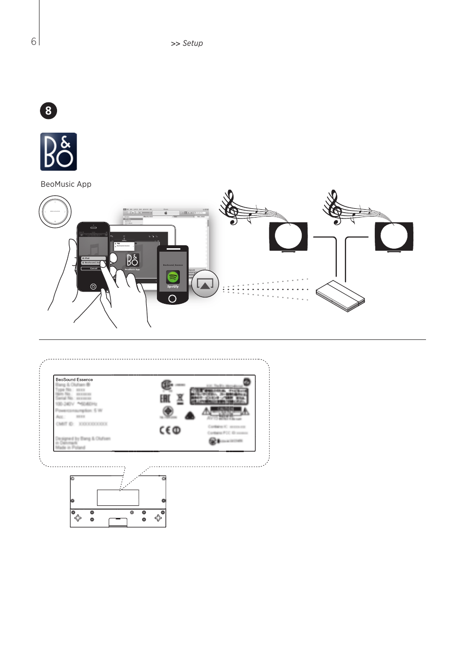 Setup, Beomusic app | Bang & Olufsen BeoSound Essence - User Guide User Manual | Page 6 / 76