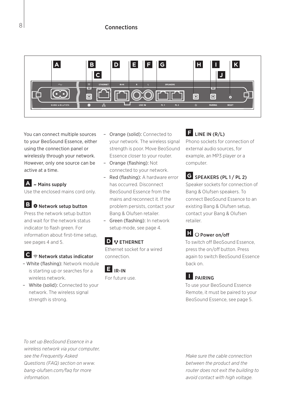 English , 8 | Bang & Olufsen BeoSound Essence - User Guide User Manual | Page 8 / 76