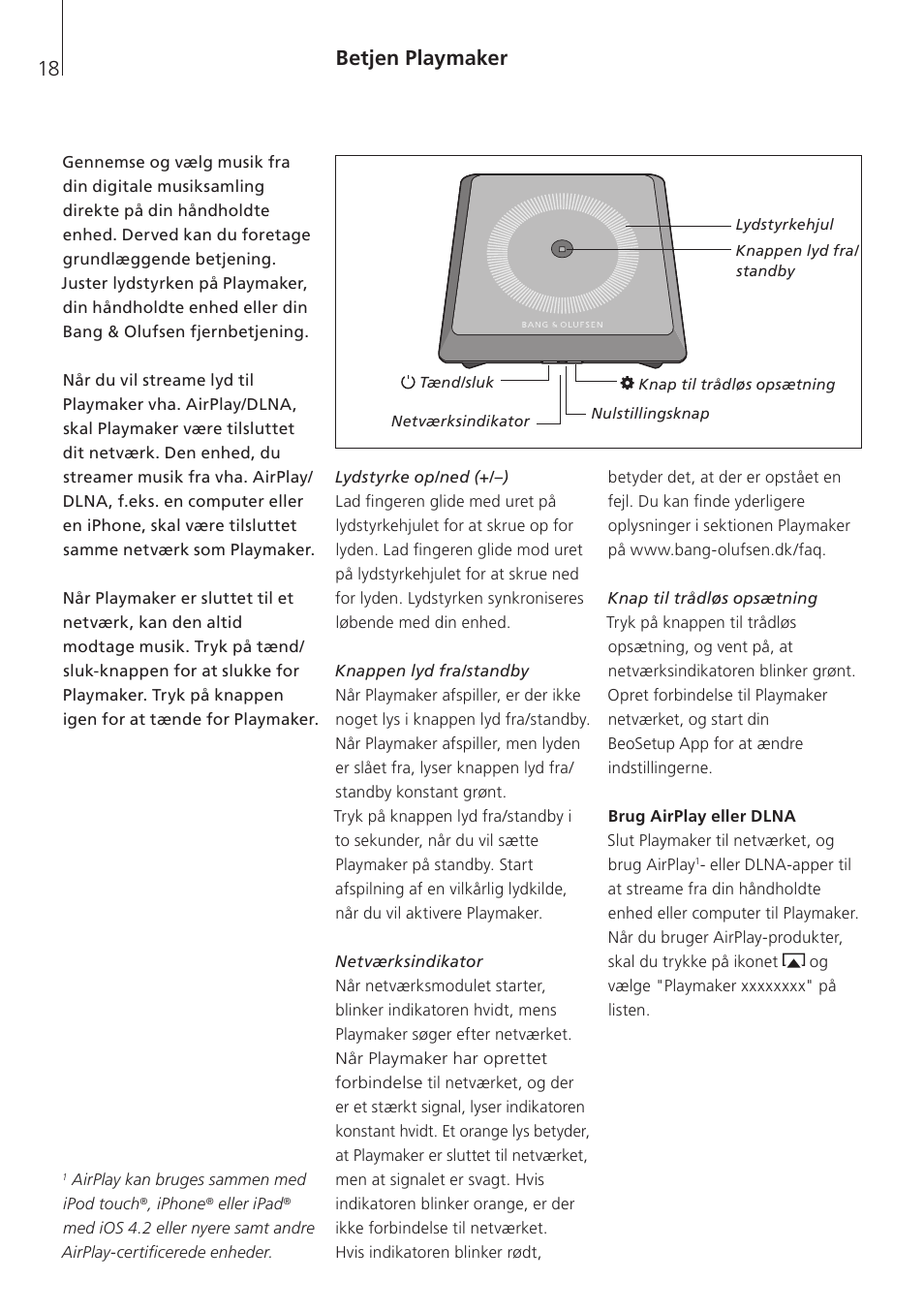 Betjen playmaker | Bang & Olufsen Playmaker - User Guide User Manual | Page 18 / 80