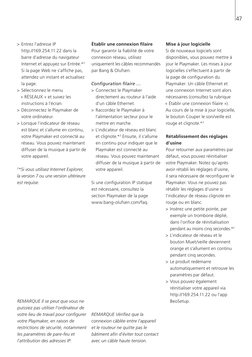 Bang & Olufsen Playmaker - User Guide User Manual | Page 47 / 80