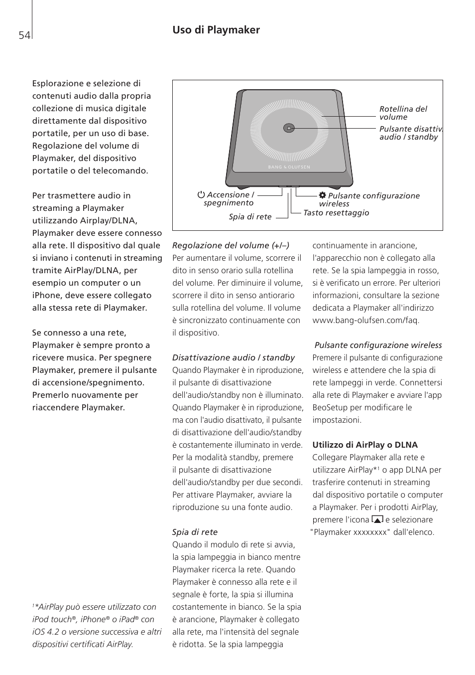 Uso di playmaker | Bang & Olufsen Playmaker - User Guide User Manual | Page 54 / 80