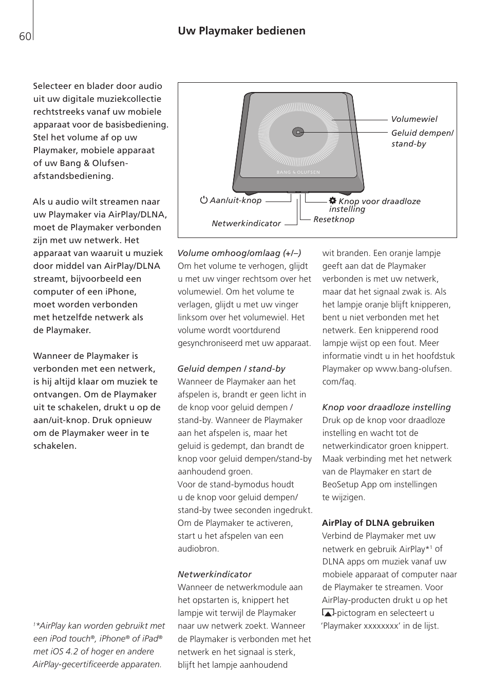 Uw playmaker bedienen | Bang & Olufsen Playmaker - User Guide User Manual | Page 60 / 80