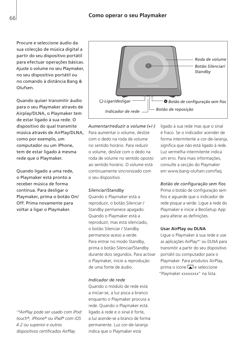 Como operar o seu playmaker | Bang & Olufsen Playmaker - User Guide User Manual | Page 66 / 80