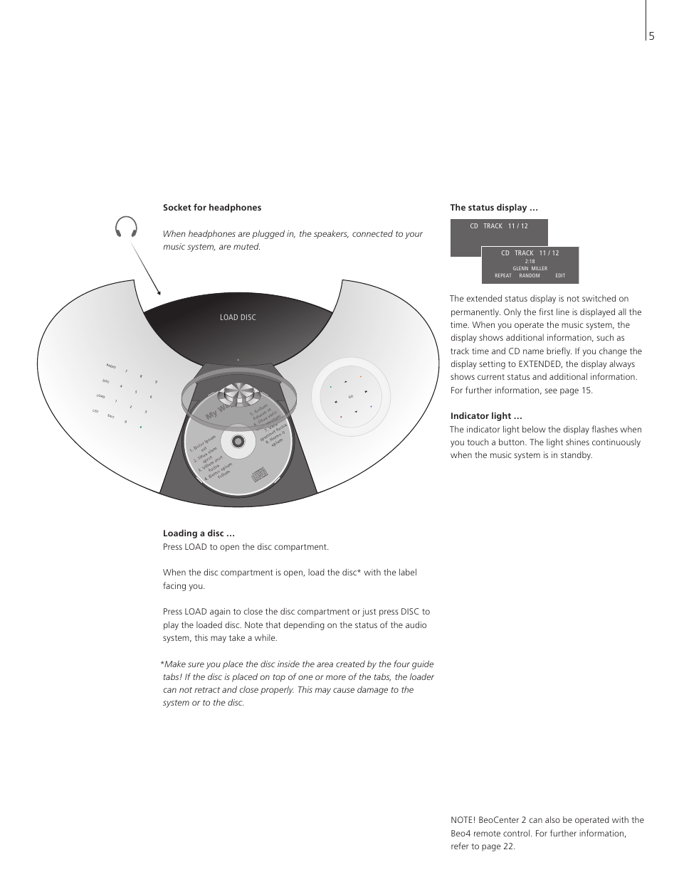 Bang & Olufsen BeoCenter 2 - User Guide User Manual | Page 5 / 28