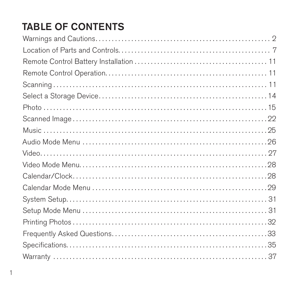 Brookstone Digital Photo Frame User Manual | Page 2 / 40