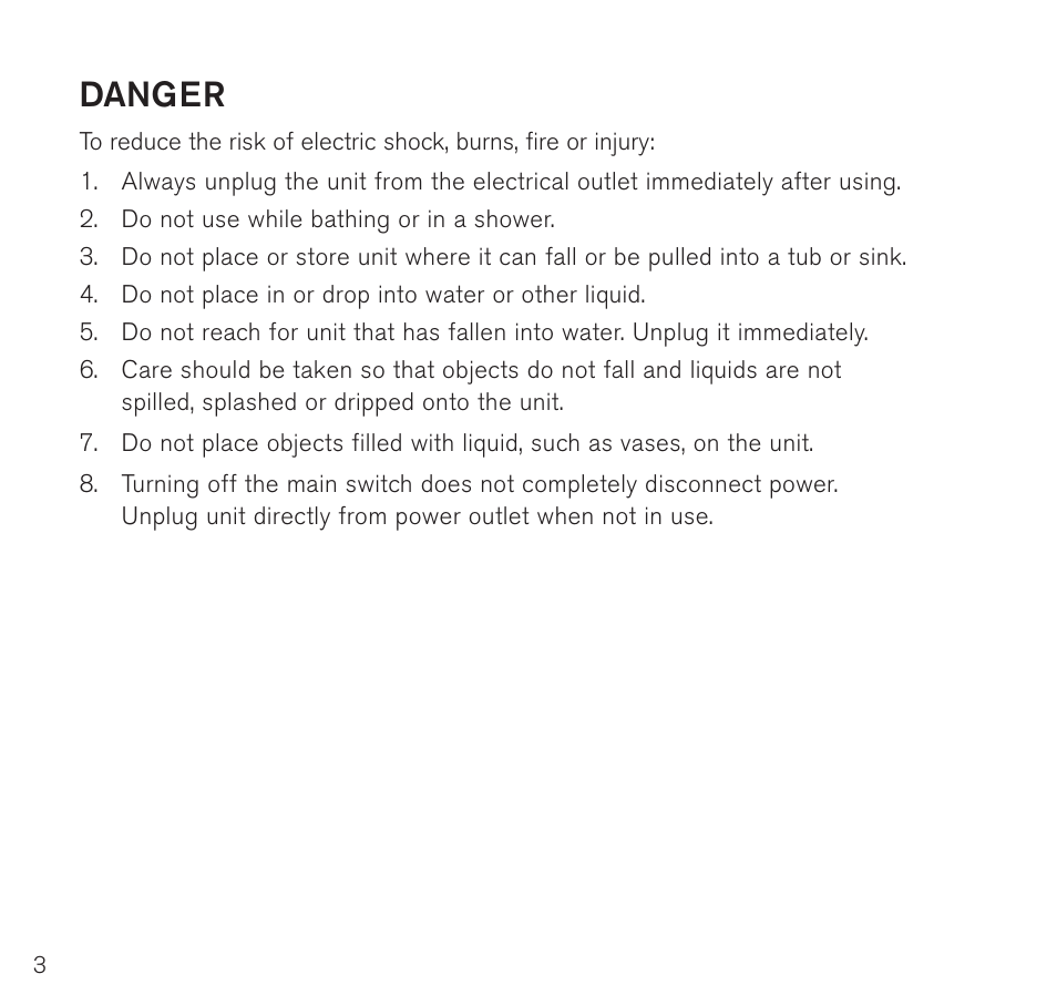 Danger | Brookstone Digital Photo Frame User Manual | Page 4 / 40