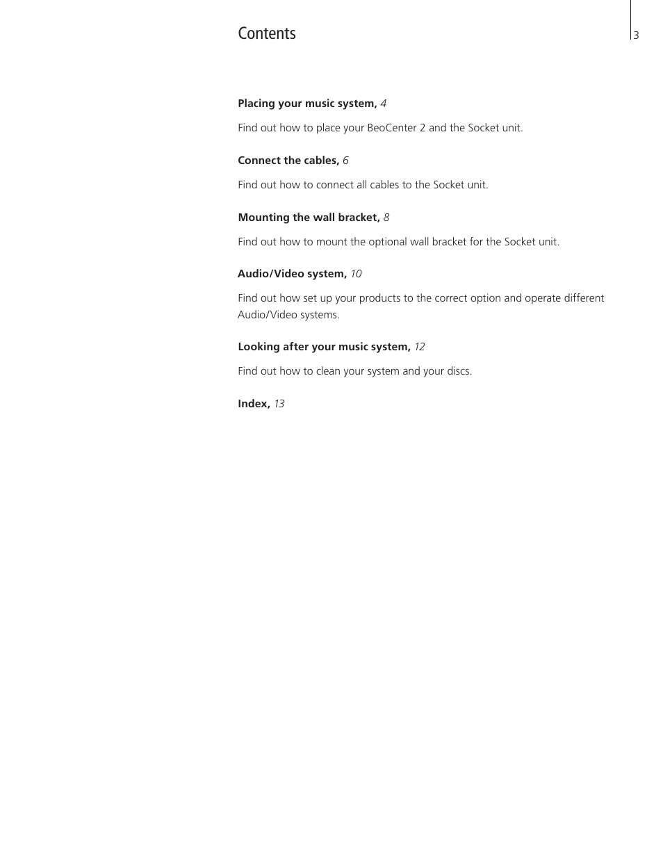 Bang & Olufsen BeoCenter 2 Socket Unit - User Guide User Manual | Page 3 / 16