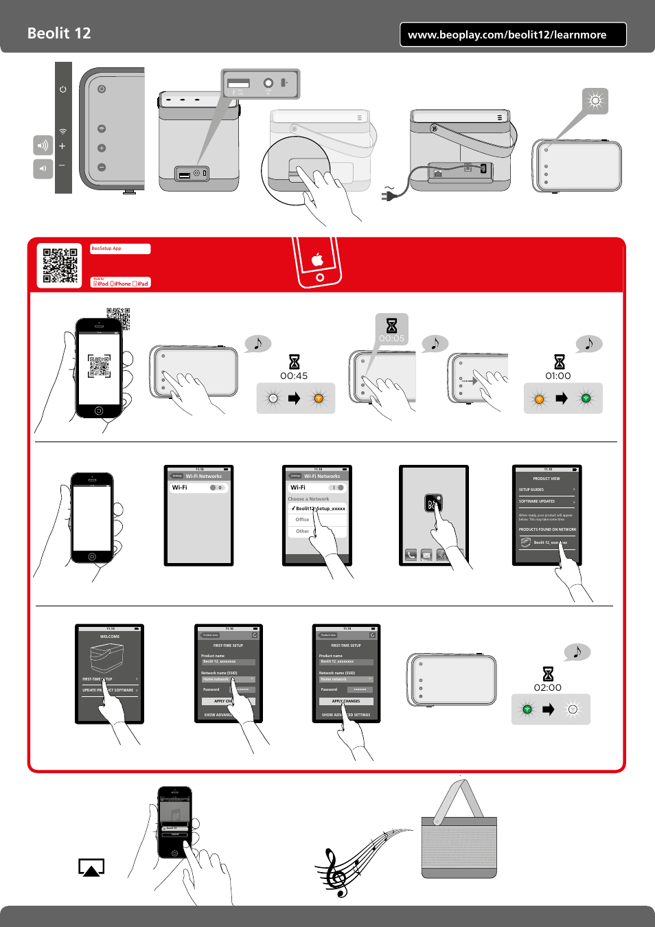 Bang & Olufsen Beolit 12 - Quick Guide User Manual | 2 pages