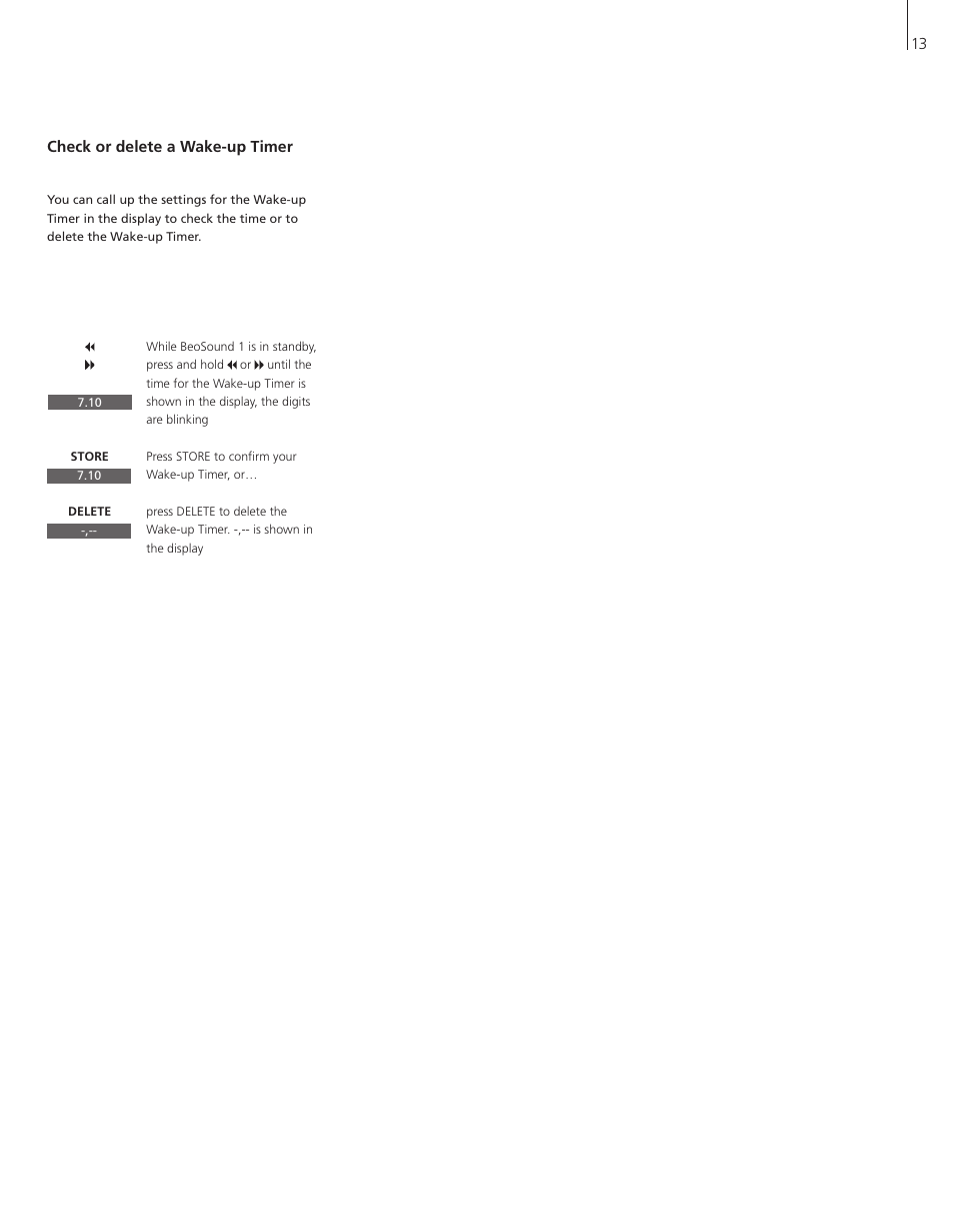 Bang & Olufsen BeoSound 1 - User Guide User Manual | Page 13 / 24
