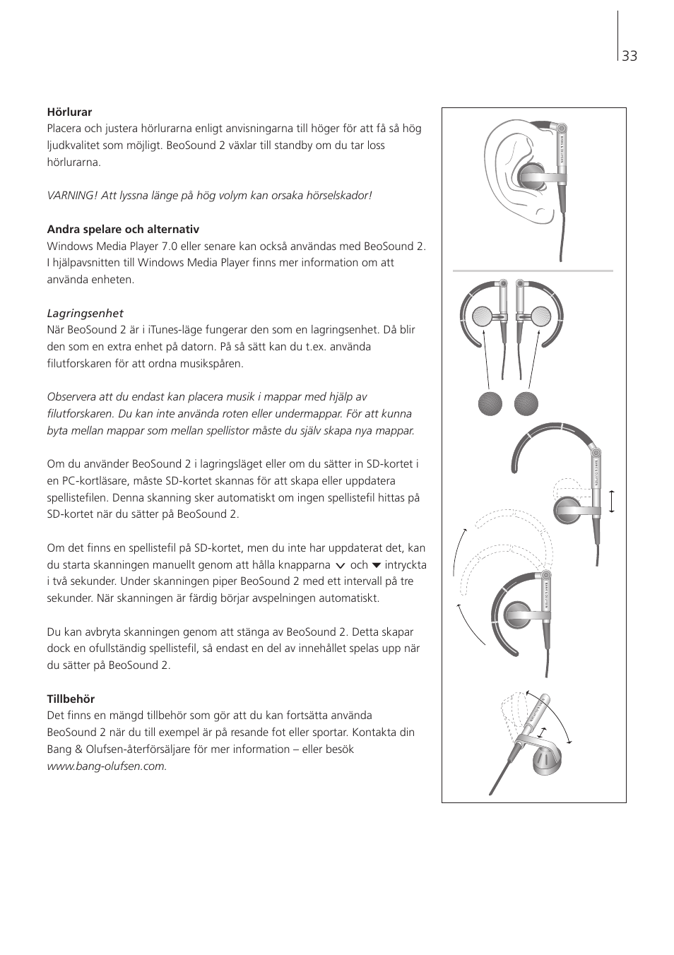 Bang & Olufsen BeoSound 2 - User Guide User Manual | Page 33 / 46