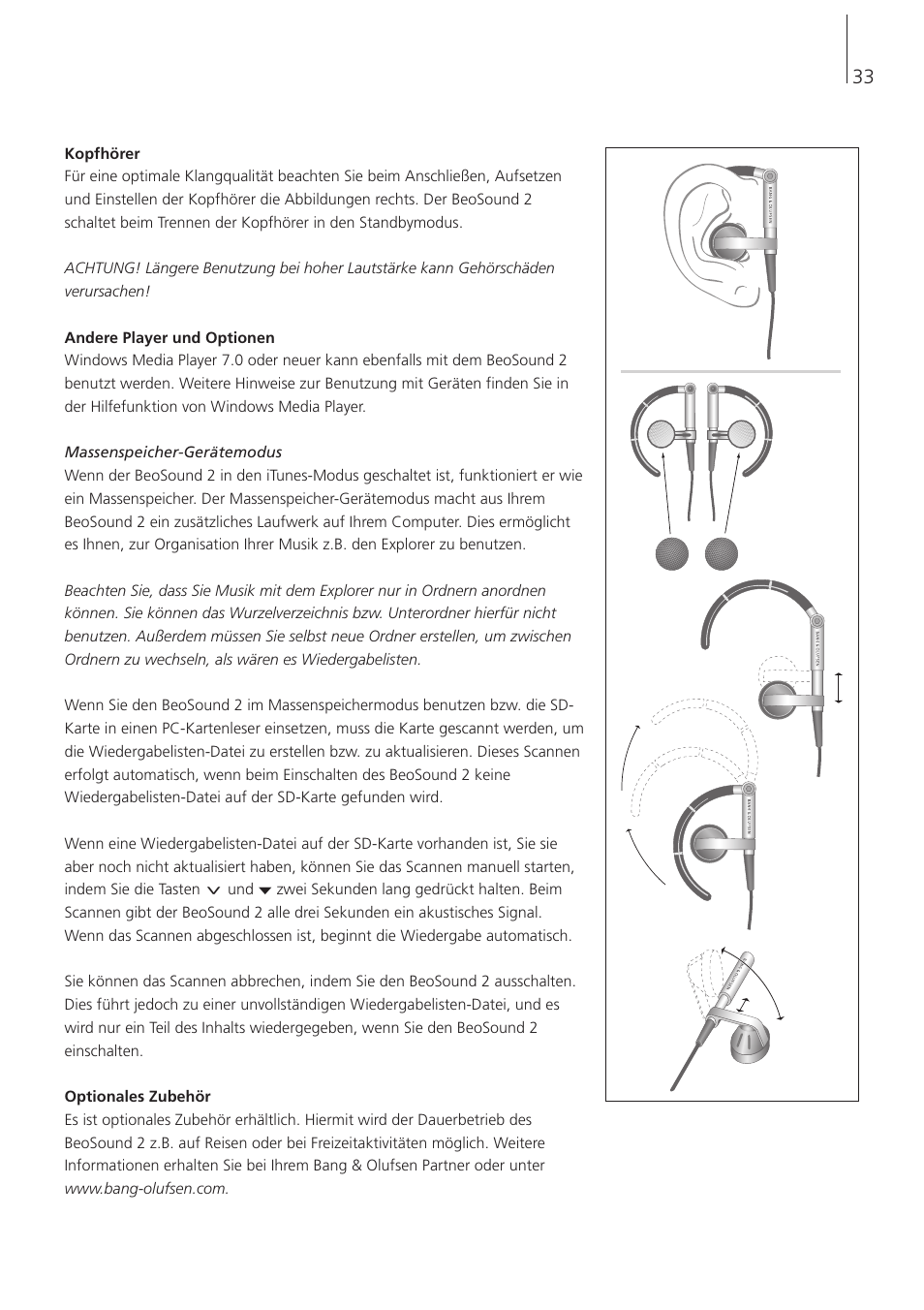 Bang & Olufsen BeoSound 2 - User Guide User Manual | Page 33 / 48