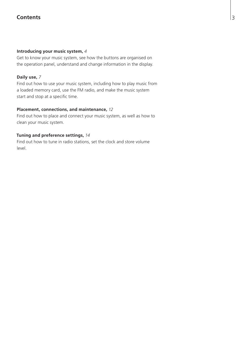 Bang & Olufsen BeoSound 3 - User Guide User Manual | Page 3 / 20