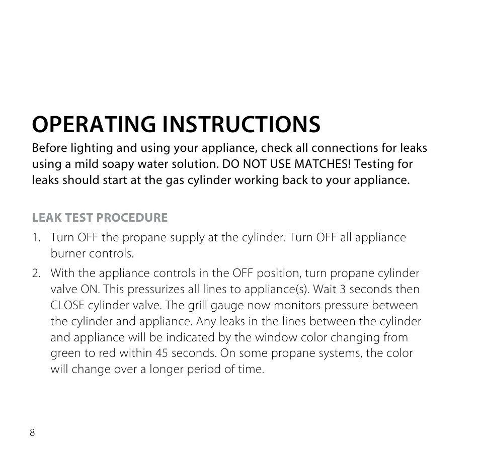 Operating instructions | Brookstone Carbon Monoxide Alarm User Manual | Page 10 / 16