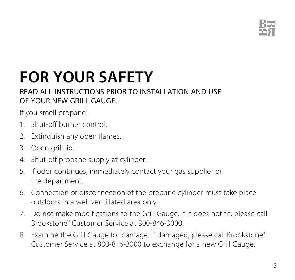 For your safety | Brookstone Carbon Monoxide Alarm User Manual | Page 5 / 16