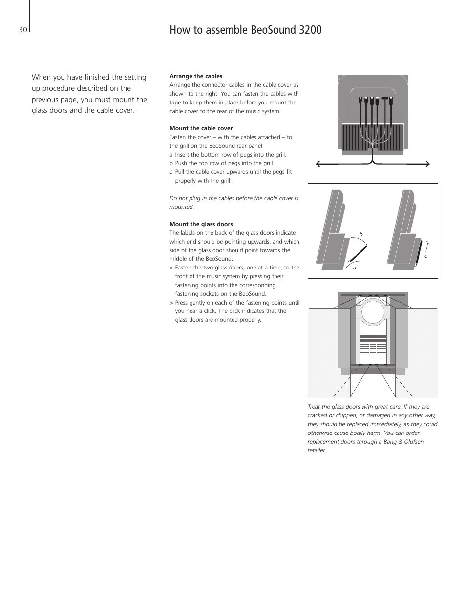 How to assemble beosound 3200 | Bang & Olufsen BeoSound 3200 - User Guide User Manual | Page 30 / 48