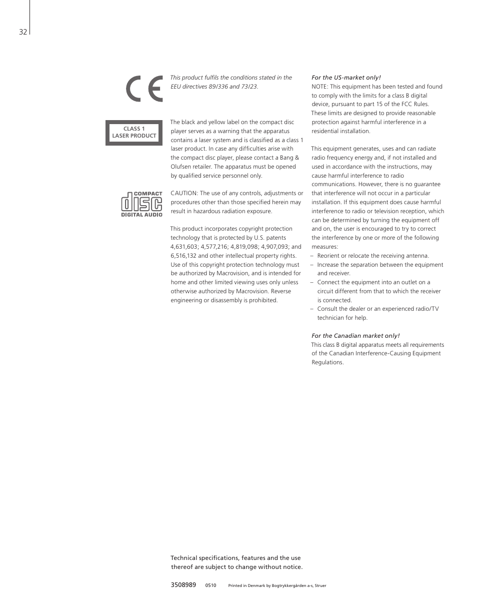 Bang & Olufsen BeoSound 4 - User Guide User Manual | Page 30 / 32