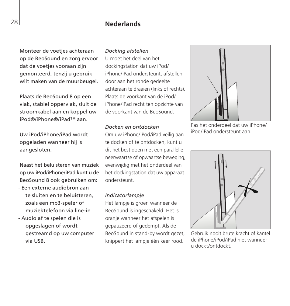 Nederlands | Bang & Olufsen BeoSound 8 - User Guide User Manual | Page 28 / 76