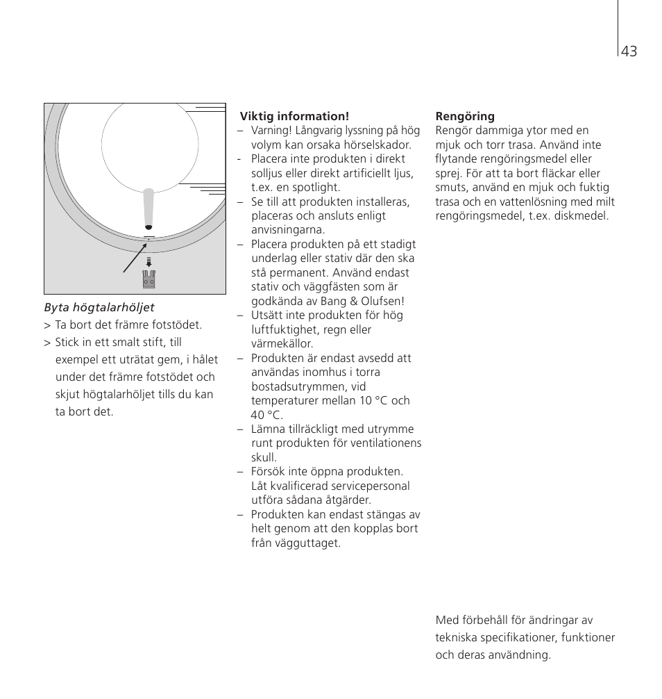 Bang & Olufsen BeoSound 8 - User Guide User Manual | Page 43 / 76