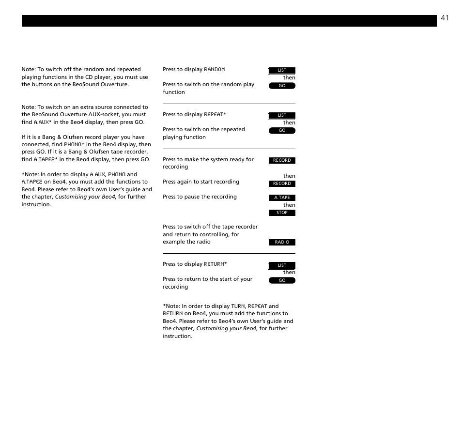 Bang & Olufsen BeoSound Ouverture - User Guide User Manual | Page 41 / 44