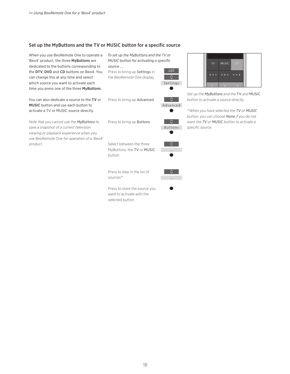 Bang & Olufsen BeoRemote One - User Guide User Manual | Page 18 / 24