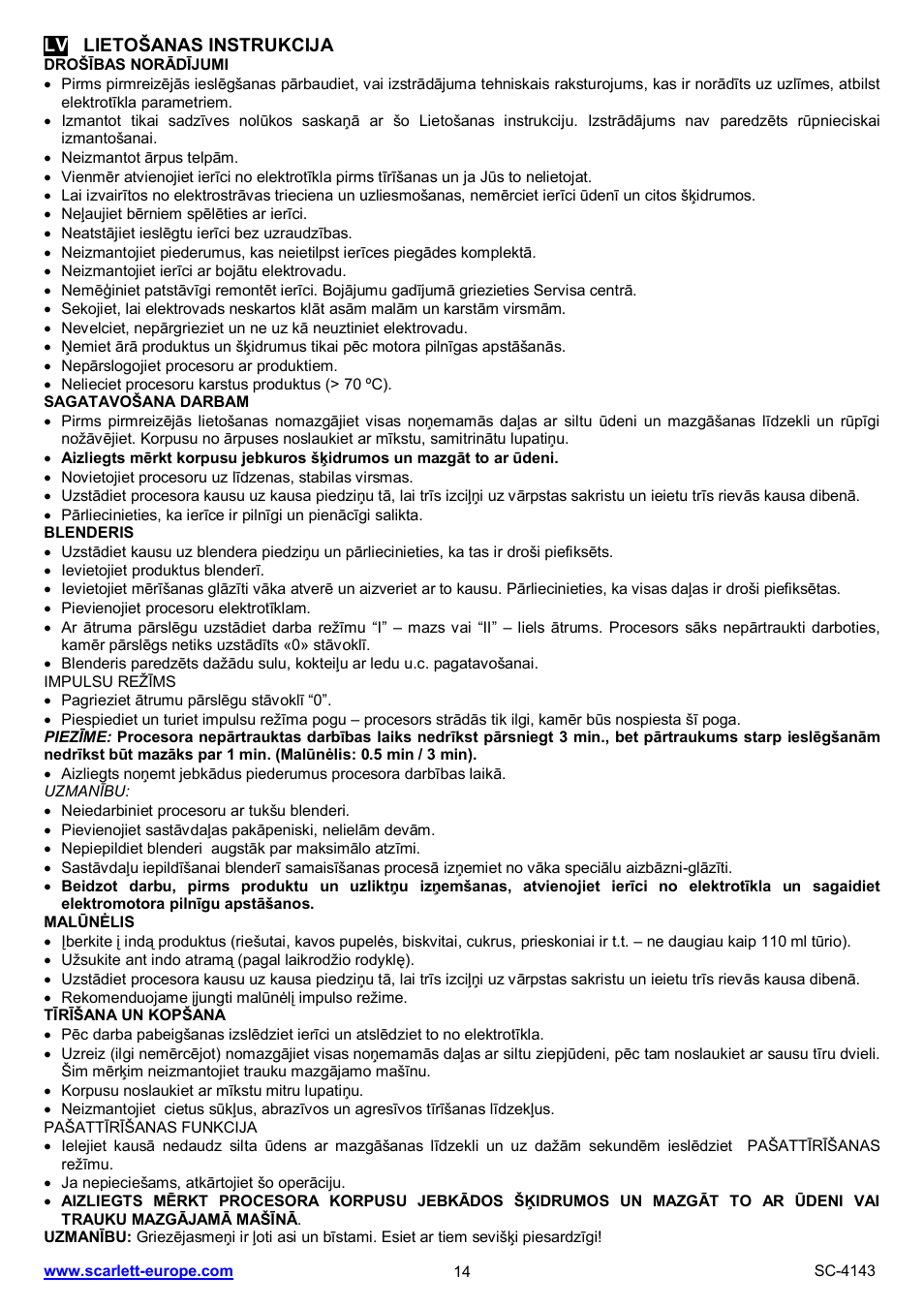 Scarlett SC-4143 User Manual | Page 14 / 20