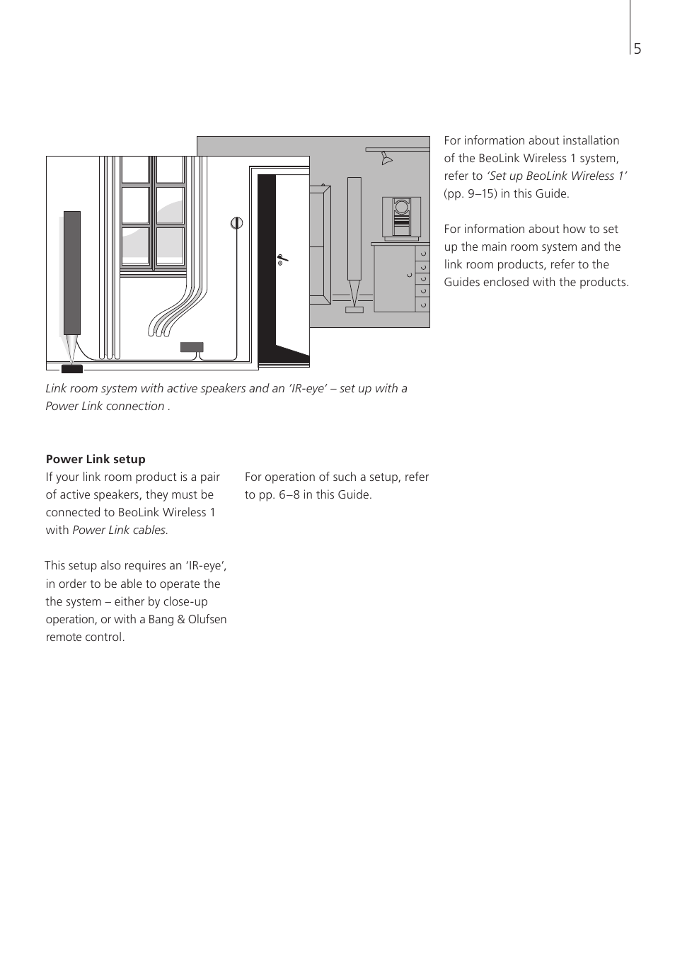 Power link setup | Bang & Olufsen BeoLink Wireless 1 - User Guide User Manual | Page 5 / 20