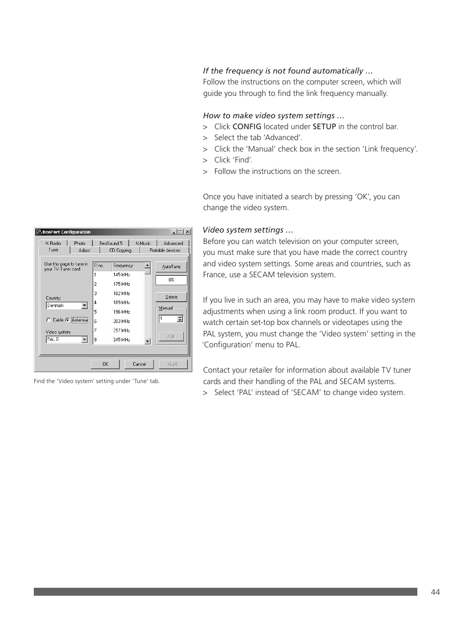 Bang & Olufsen BeoPlayer - User Guide User Manual | Page 44 / 52