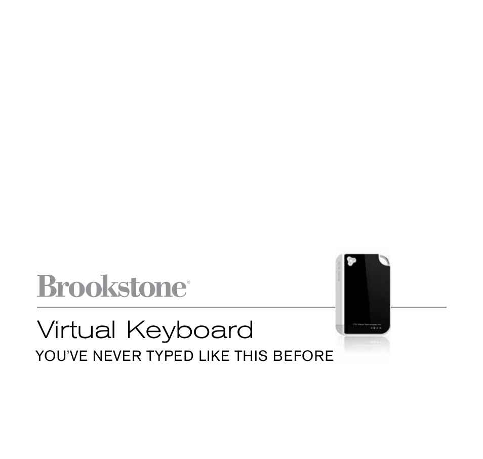 Brookstone Virtual Keyboard 796246 User Manual | 24 pages