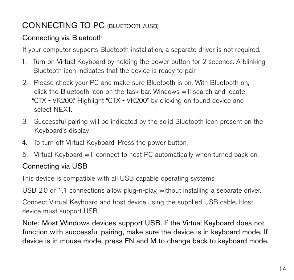 Brookstone Virtual Keyboard 796246 User Manual | Page 15 / 24