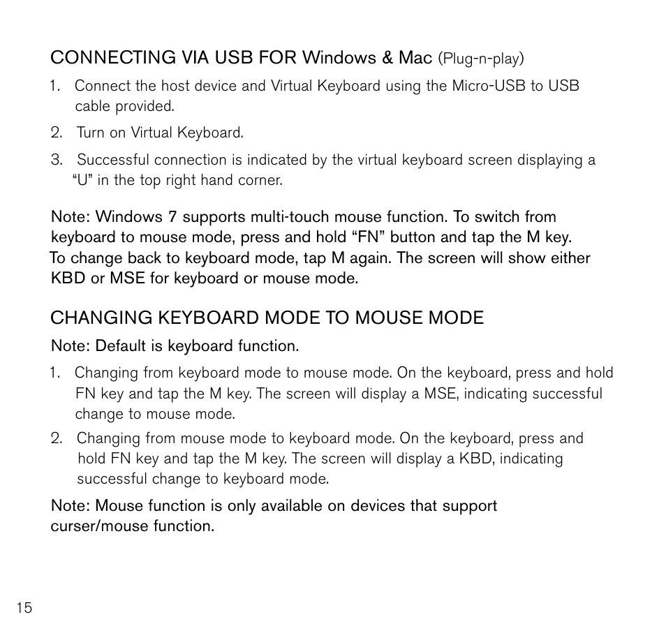 Brookstone Virtual Keyboard 796246 User Manual | Page 16 / 24