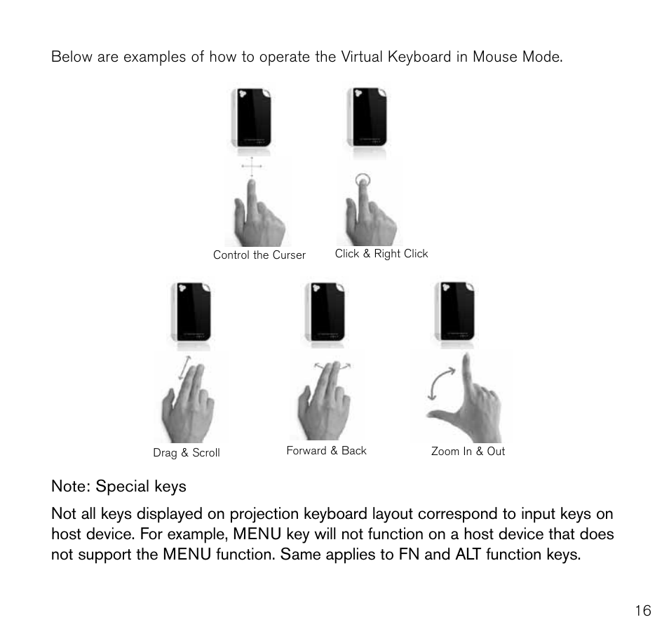 Brookstone Virtual Keyboard 796246 User Manual | Page 17 / 24