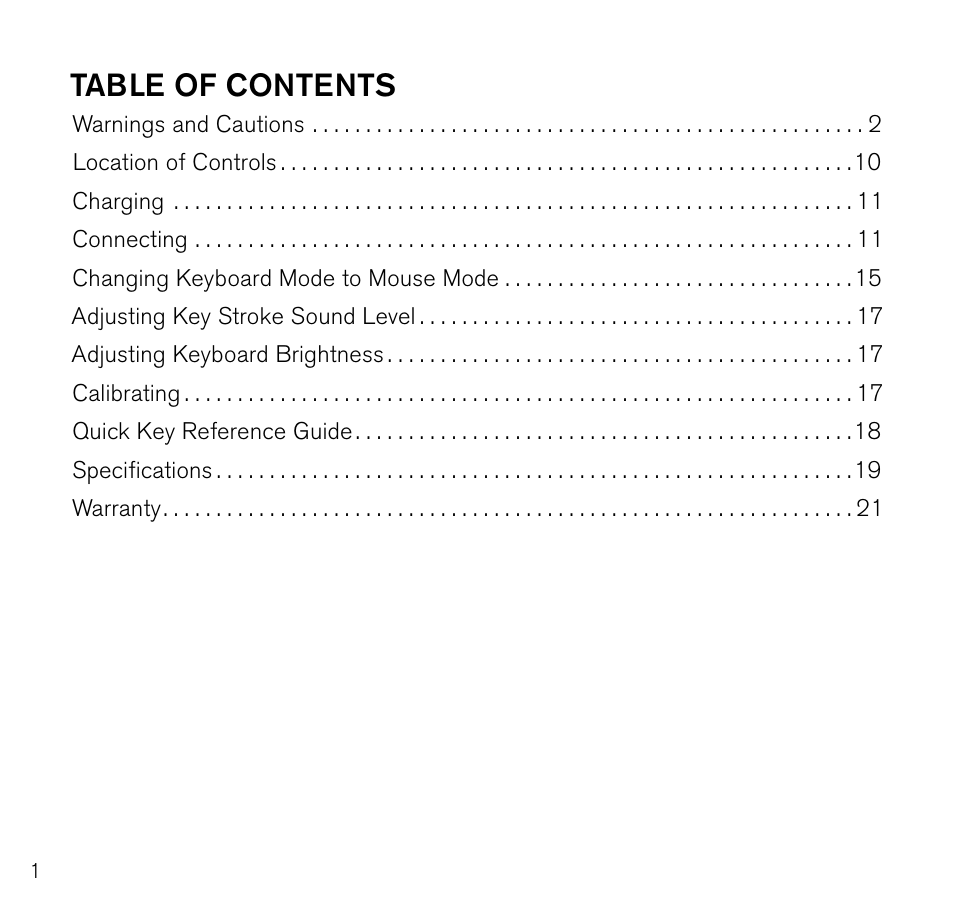 Brookstone Virtual Keyboard 796246 User Manual | Page 2 / 24
