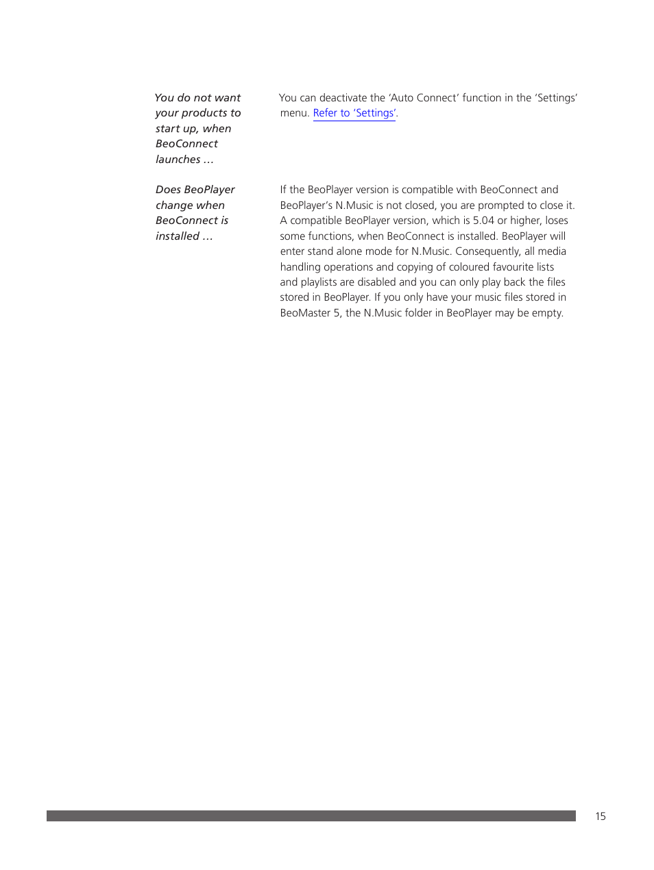 Bang & Olufsen BeoConnect (for Windows) - User Guide User Manual | Page 15 / 18