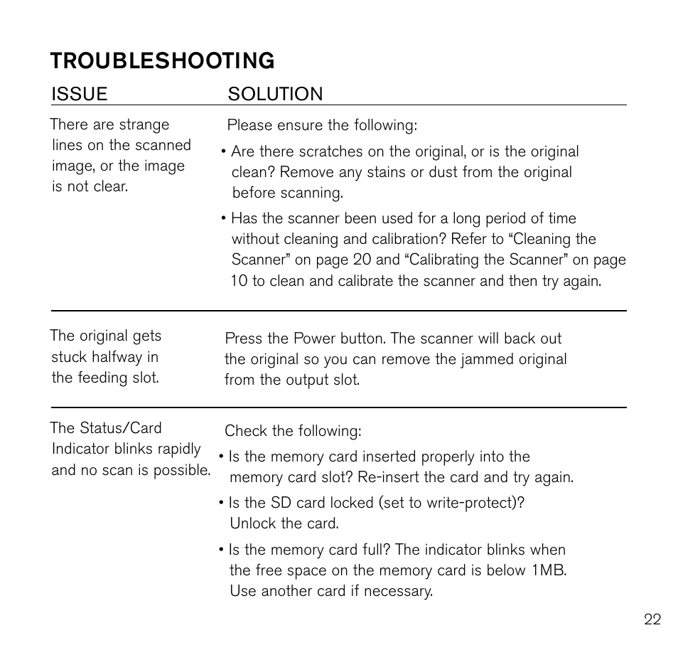 Troubleshooting | Brookstone Photo Printer User Manual | Page 23 / 28