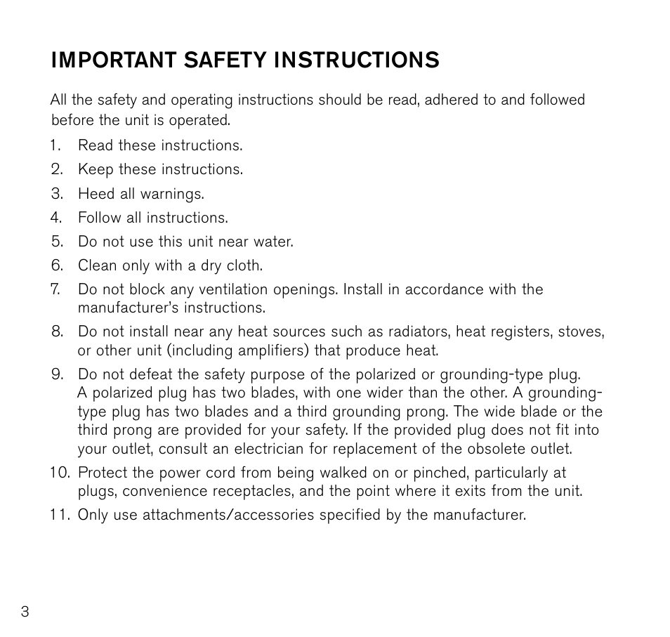 Important safety instructions | Brookstone 643403 User Manual | Page 4 / 16