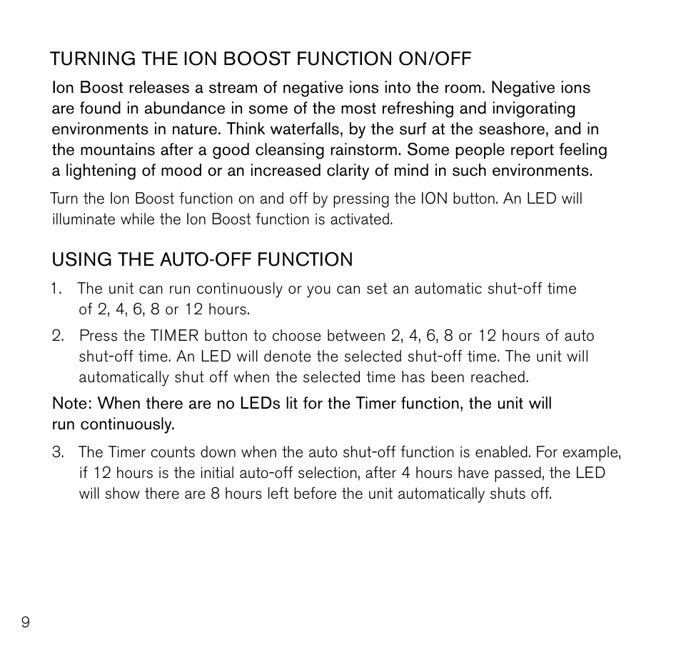 Brookstone Air Cleaner User Manual | Page 10 / 20