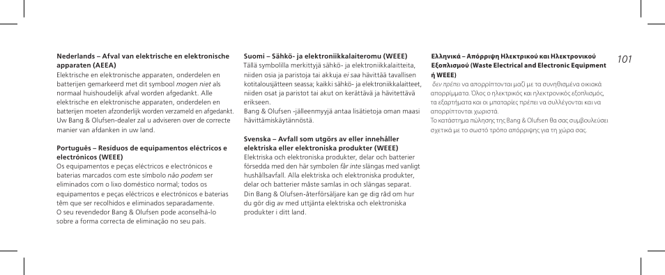 Bang & Olufsen BeoTime - Getting Started User Manual | Page 101 / 104