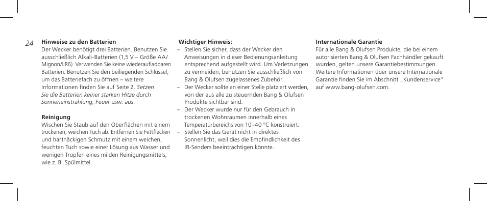 Bang & Olufsen BeoTime - Getting Started User Manual | Page 24 / 104