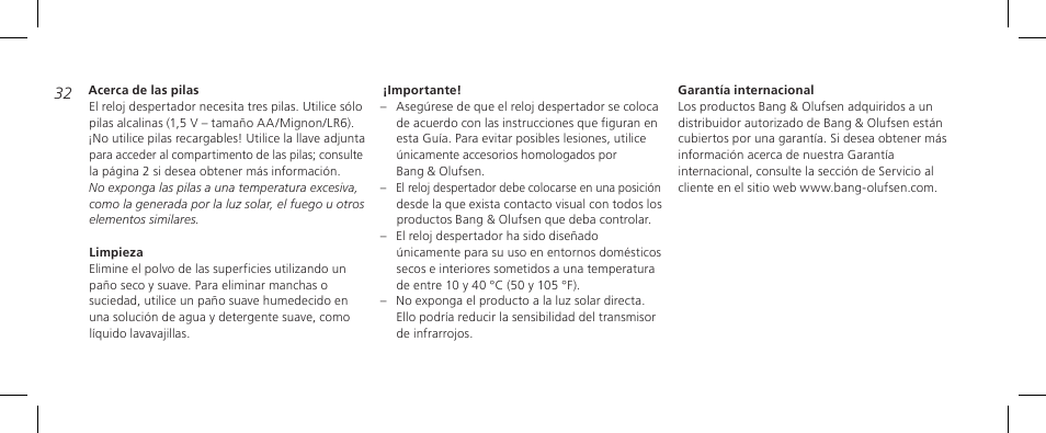Bang & Olufsen BeoTime - Getting Started User Manual | Page 32 / 104