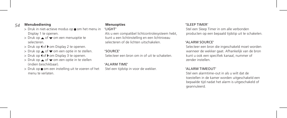 Bang & Olufsen BeoTime - Getting Started User Manual | Page 54 / 104