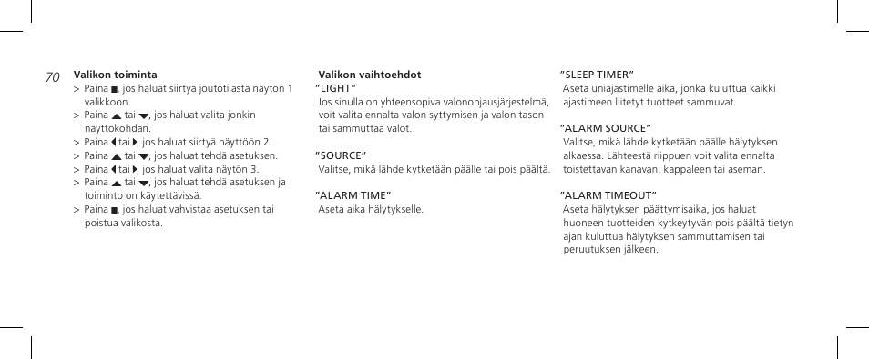 Bang & Olufsen BeoTime - Getting Started User Manual | Page 70 / 104