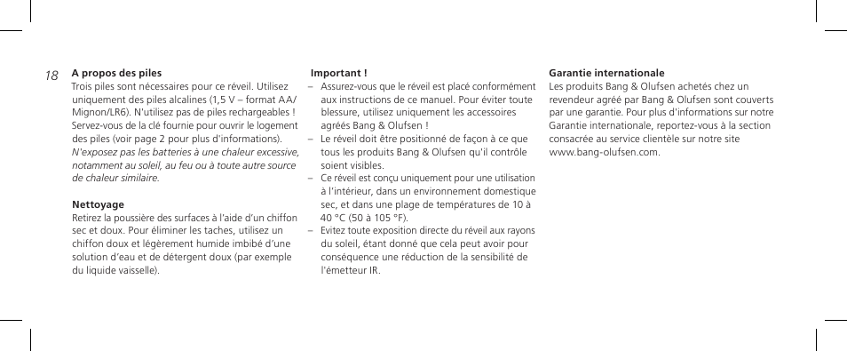 Bang & Olufsen BeoTime - Getting Started User Manual | Page 18 / 64