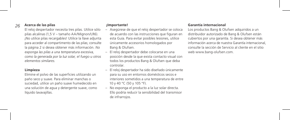 Bang & Olufsen BeoTime - Getting Started User Manual | Page 26 / 64