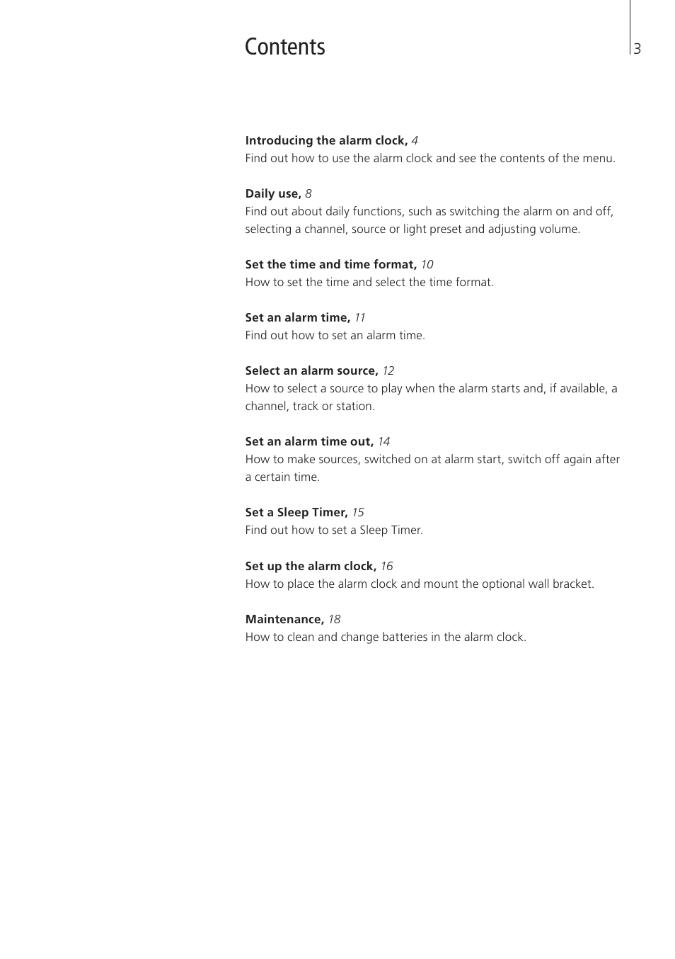 Bang & Olufsen BeoTime - User Guide User Manual | Page 3 / 20