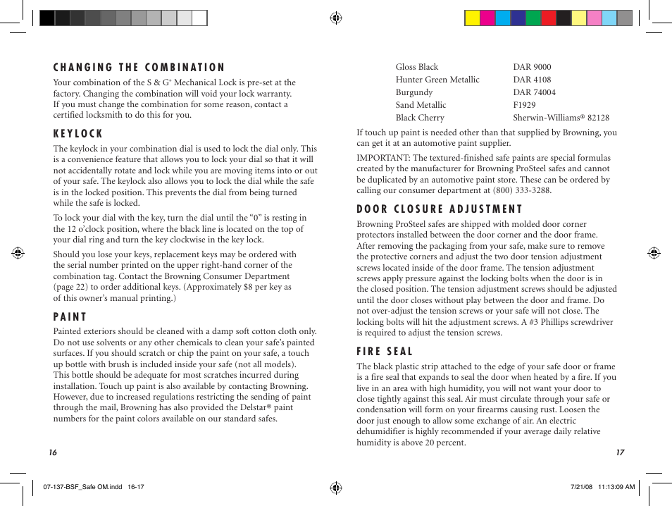 Browning TheftGuard TG41F User Manual | Page 10 / 15