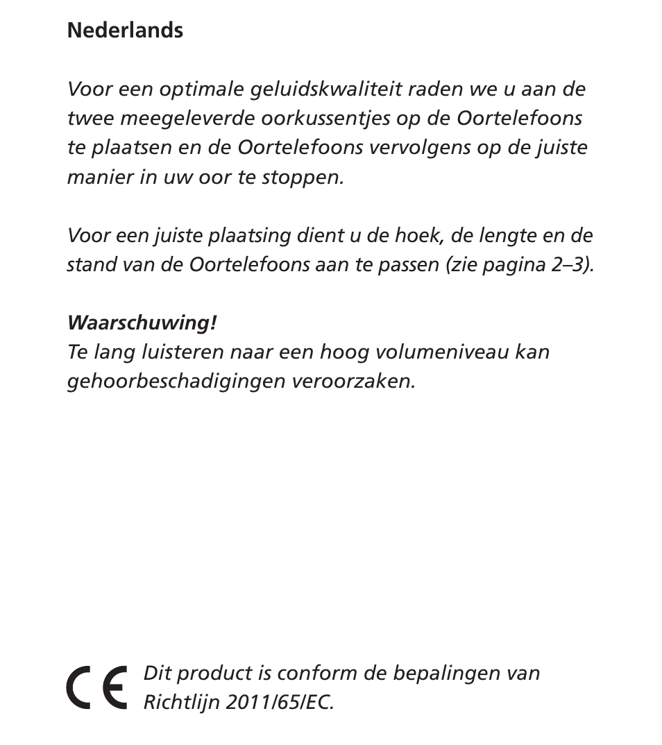 Nederlands | Bang & Olufsen Earphones_A8 - User Guide User Manual | Page 10 / 16