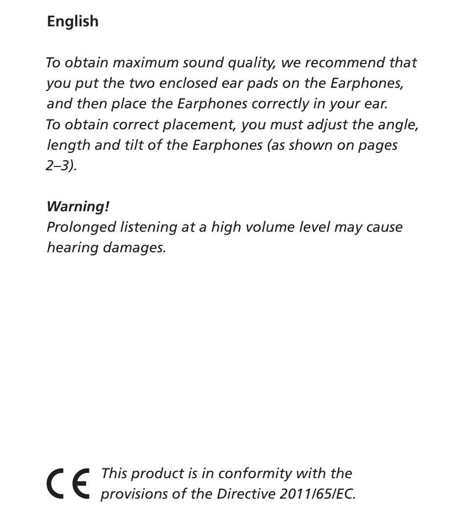 English | Bang & Olufsen Earphones_A8 - User Guide User Manual | Page 4 / 16